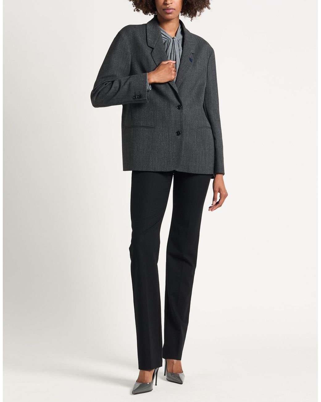 Lardini Black Blazer Polyester, Wool, Elastane