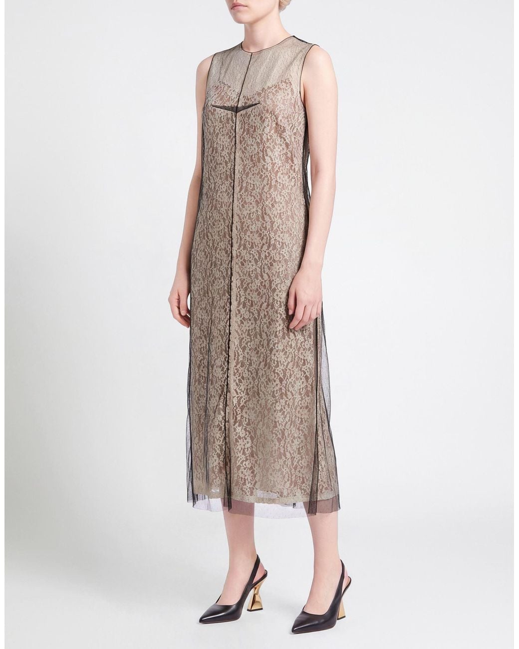 Fendi Natural Midi Dress