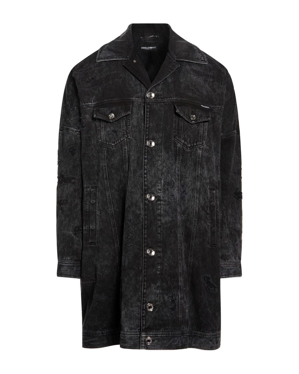 Dolce & Gabbana Black Denim Outerwear Cotton for men