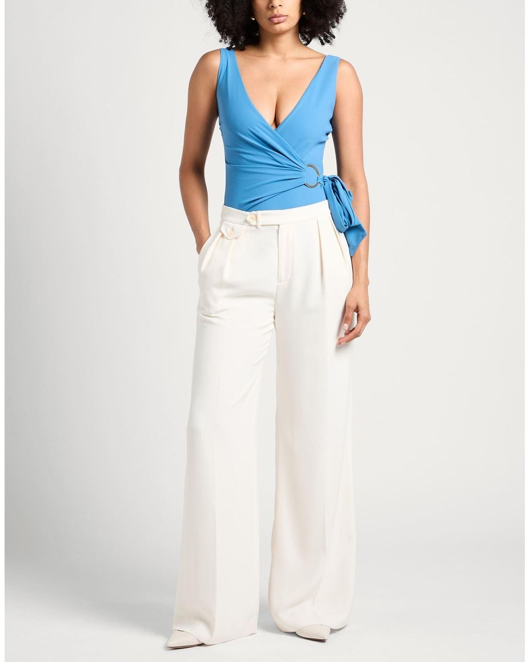 La Petite Robe Di Chiara Boni Blue Bodysuit Polyamide, Elastane