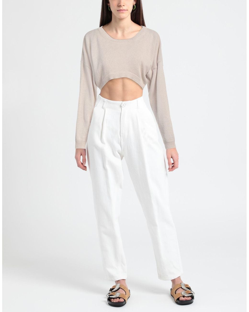 Soallure White Sweater Viscose, Wool, Polyamide, Cashmere