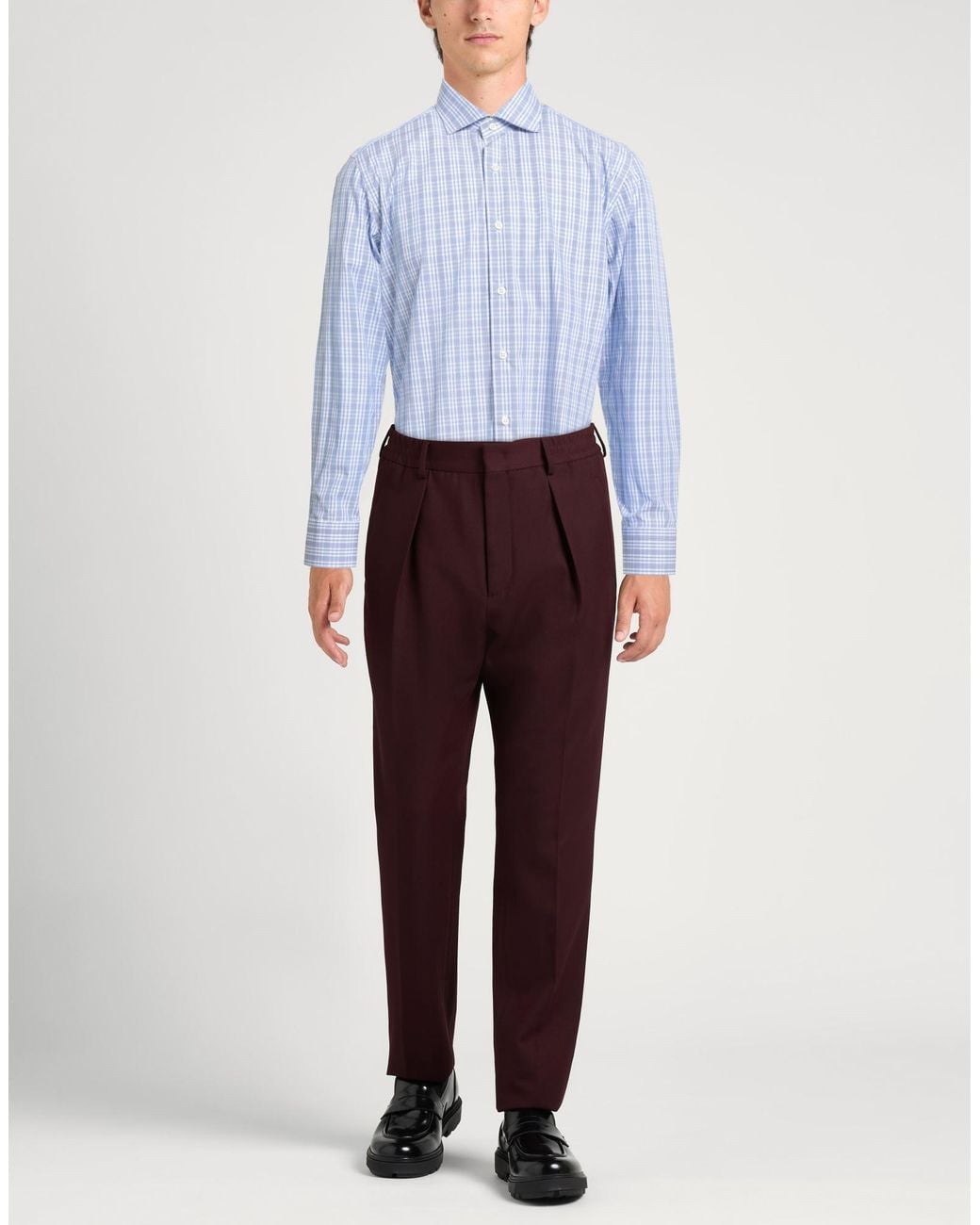 Caliban Blue Shirt Cotton for men
