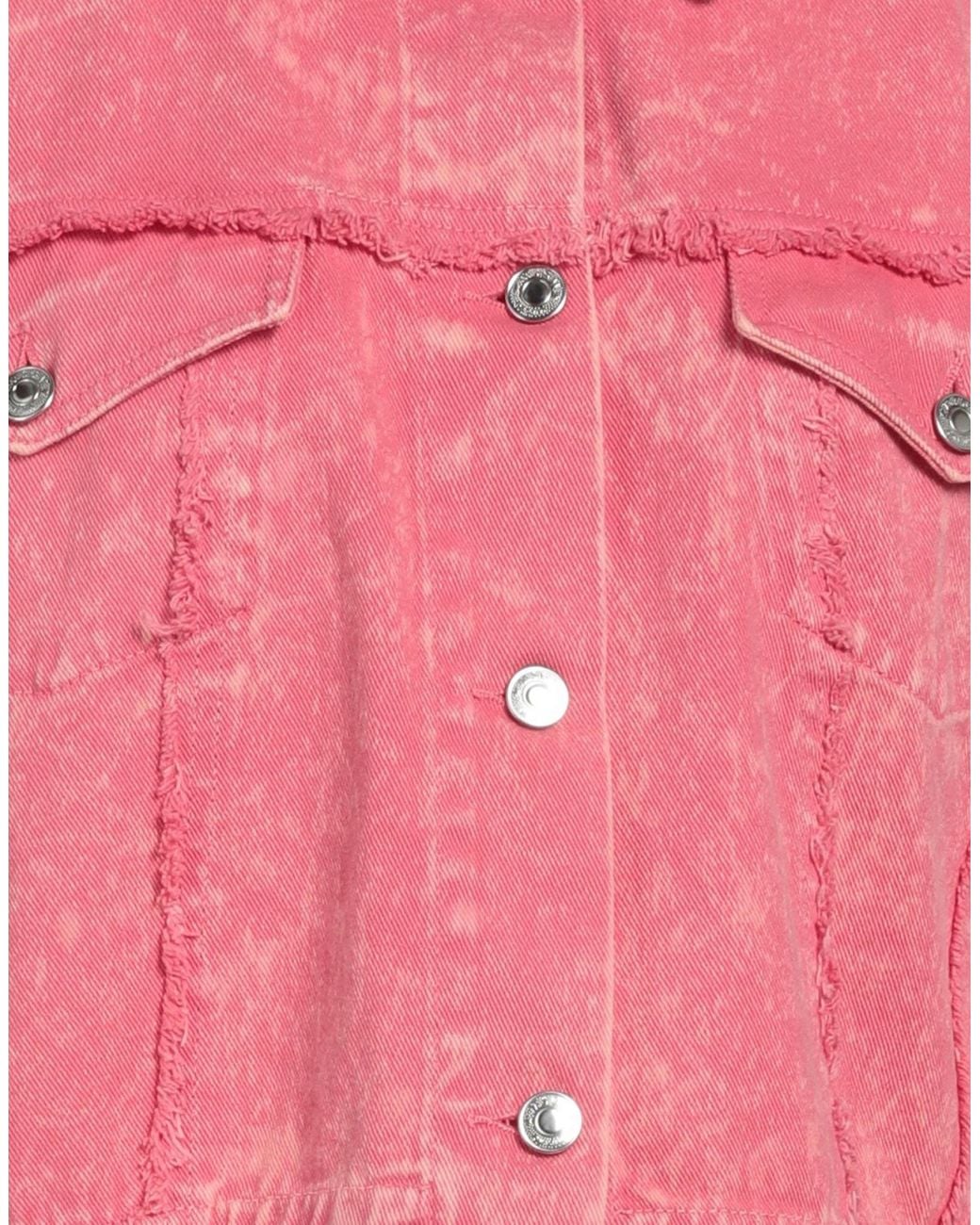 MSGM Pink Denim Outerwear Cotton