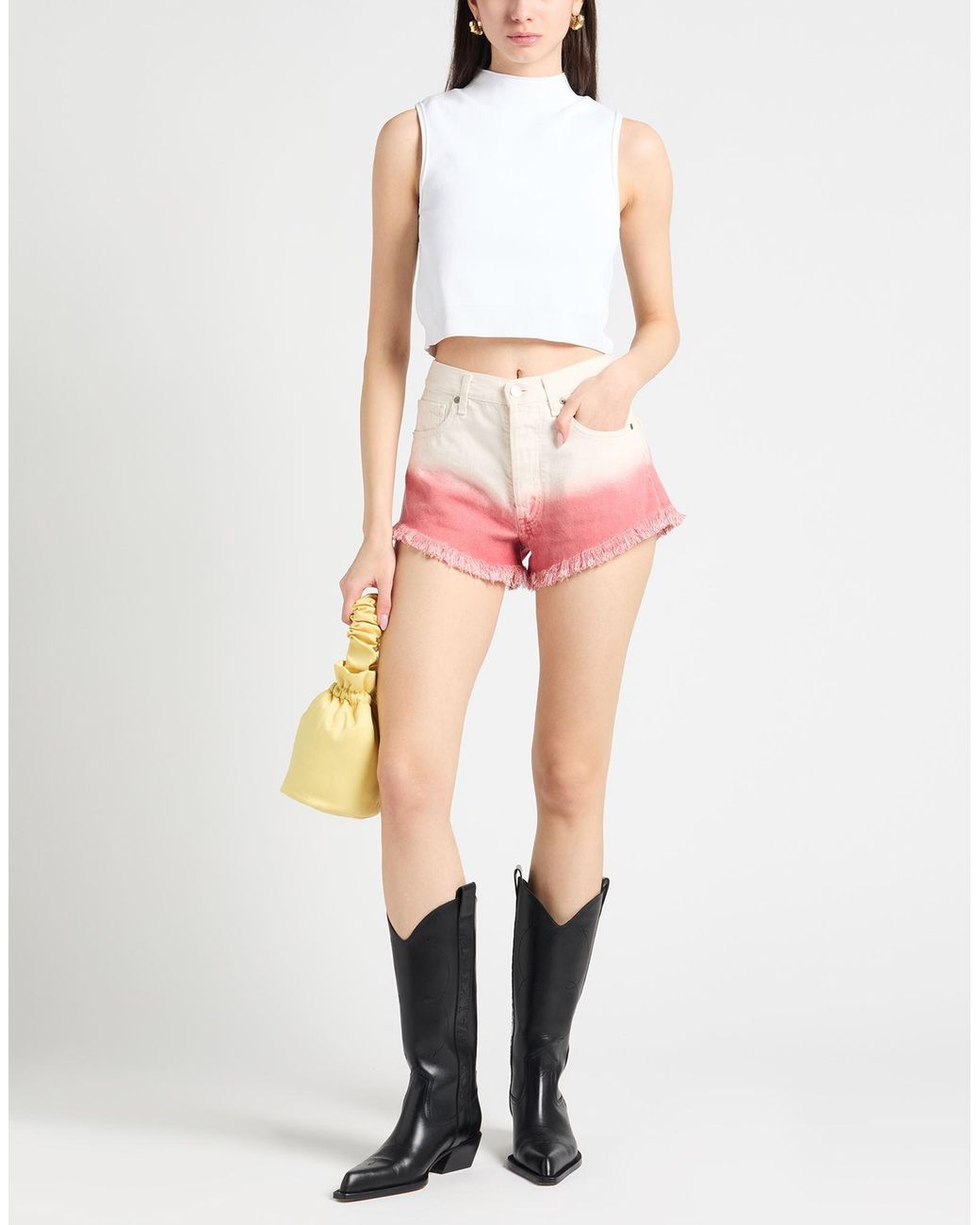Alanui Pink Denim Shorts