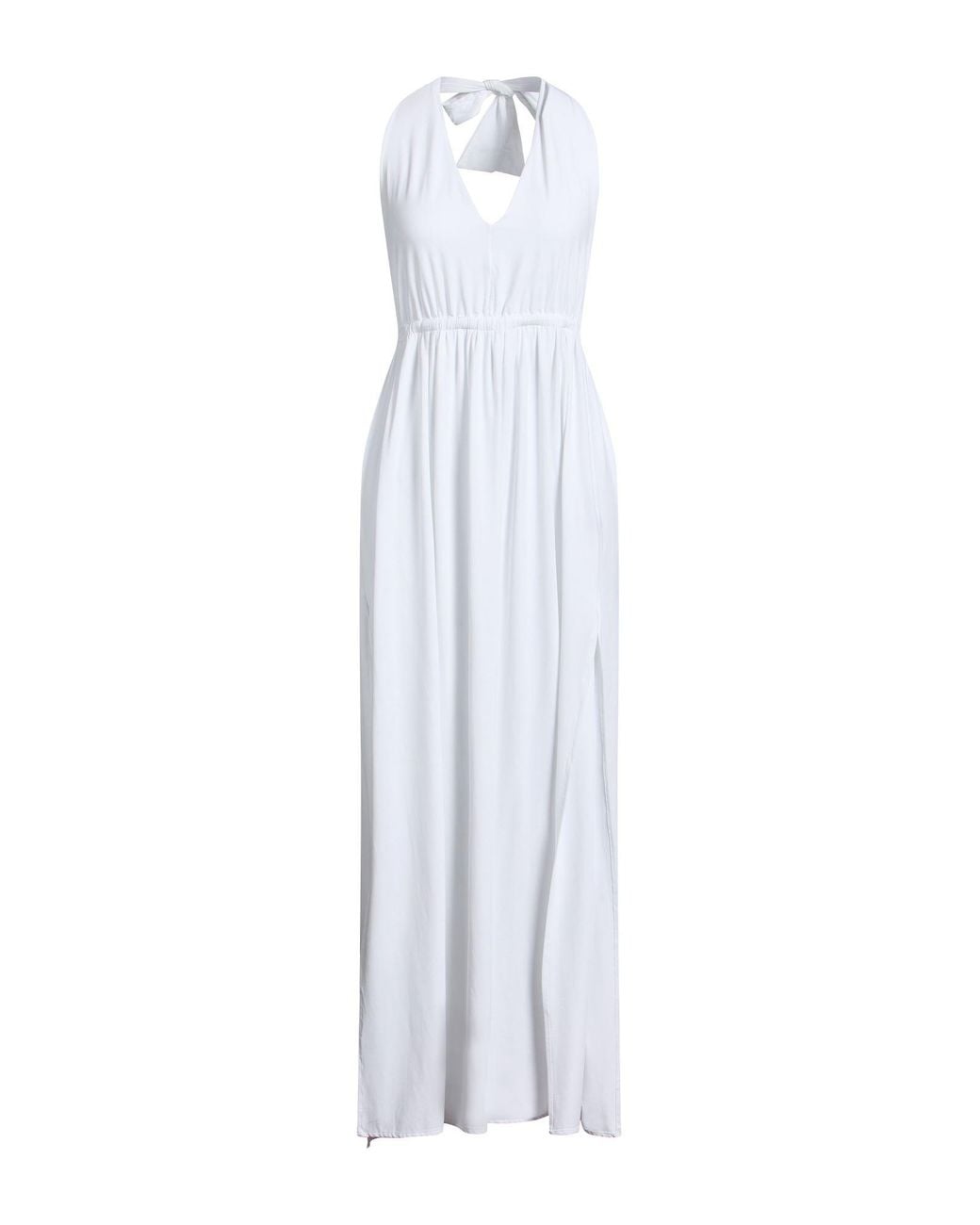 Fisico White Maxi Dress Polyamide, Elastane