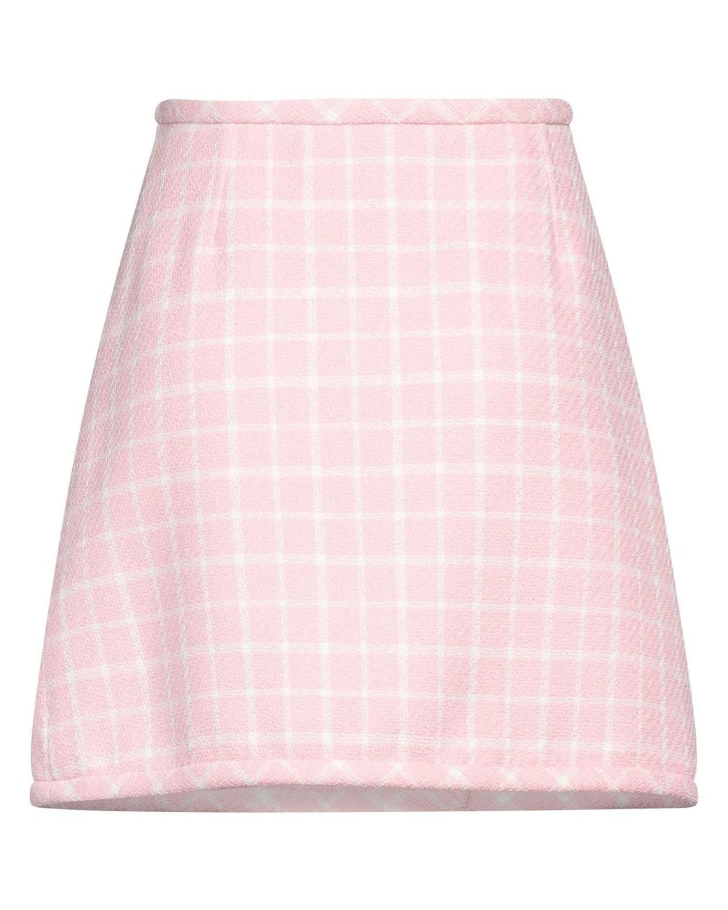 Versace Pink Mini Skirt Virgin Wool, Polyamide
