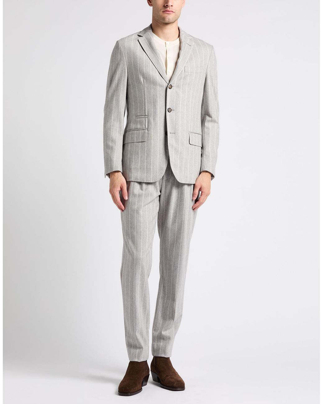 Eleventy Gray Light Suit Wool, Cashmere, Elastane for men