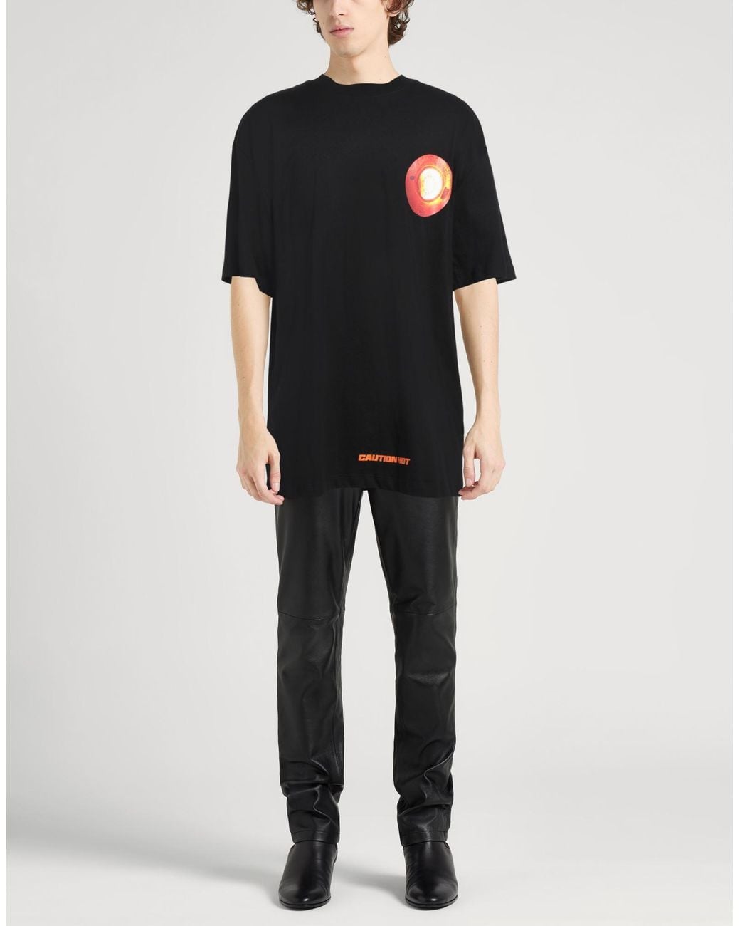 MSGM Black T-Shirt Cotton for men