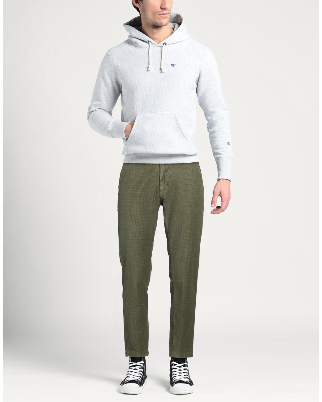 Squad² Green Pants Cotton, Elastane for men