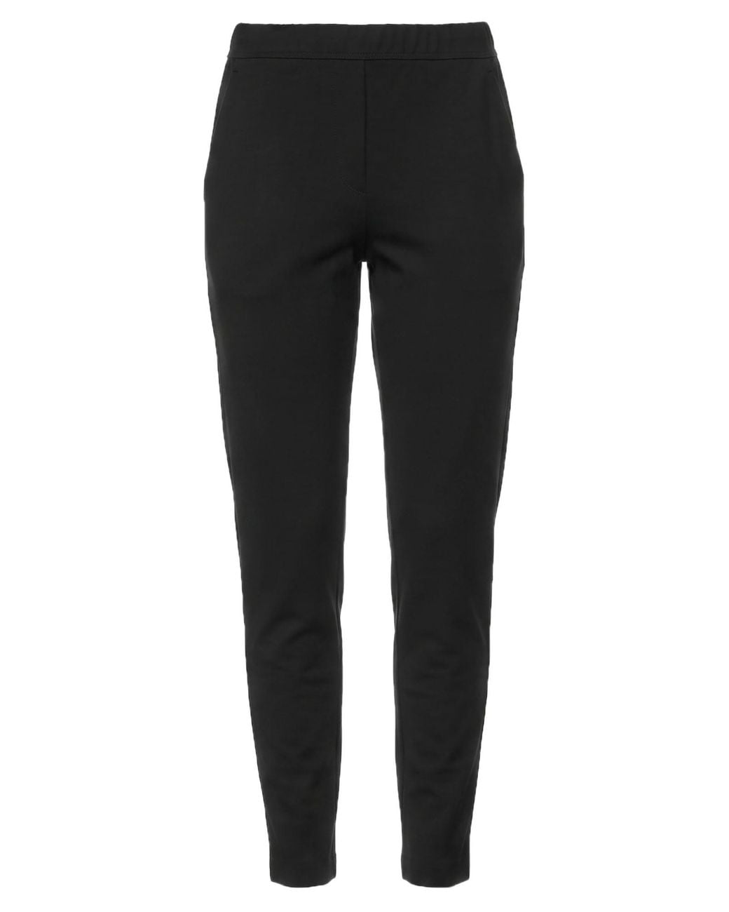 European Culture Black Pants Viscose, Polyamide, Cotton, Elastane