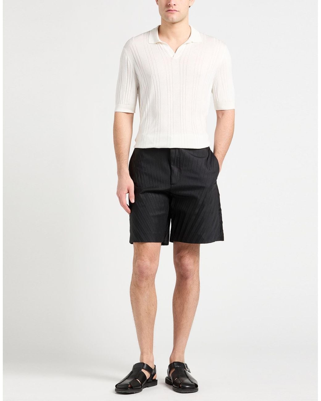 Valentino Garavani Black Shorts & Bermuda Shorts Polyamide for men