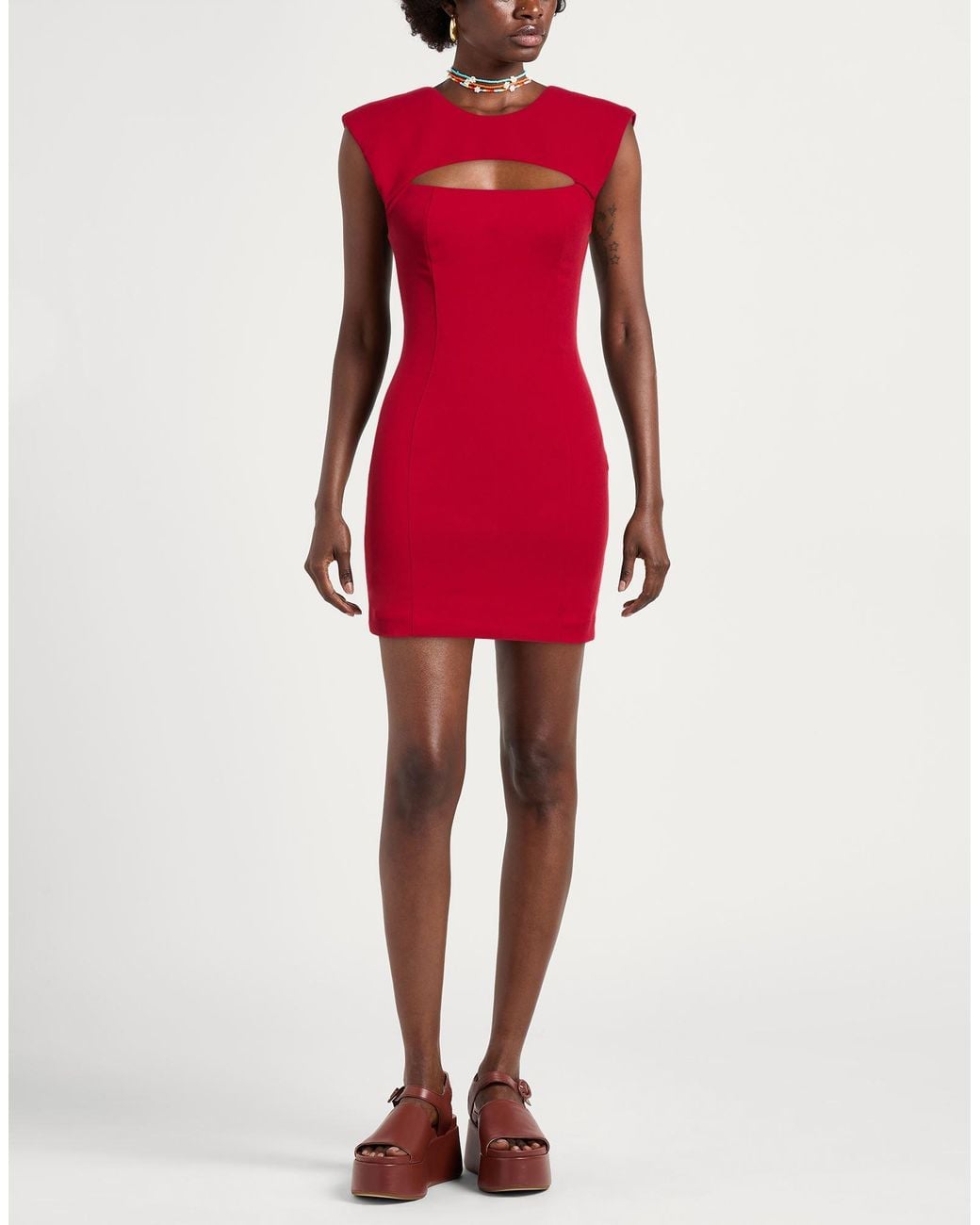 Aniye By Red Mini Dress Polyester, Elastane