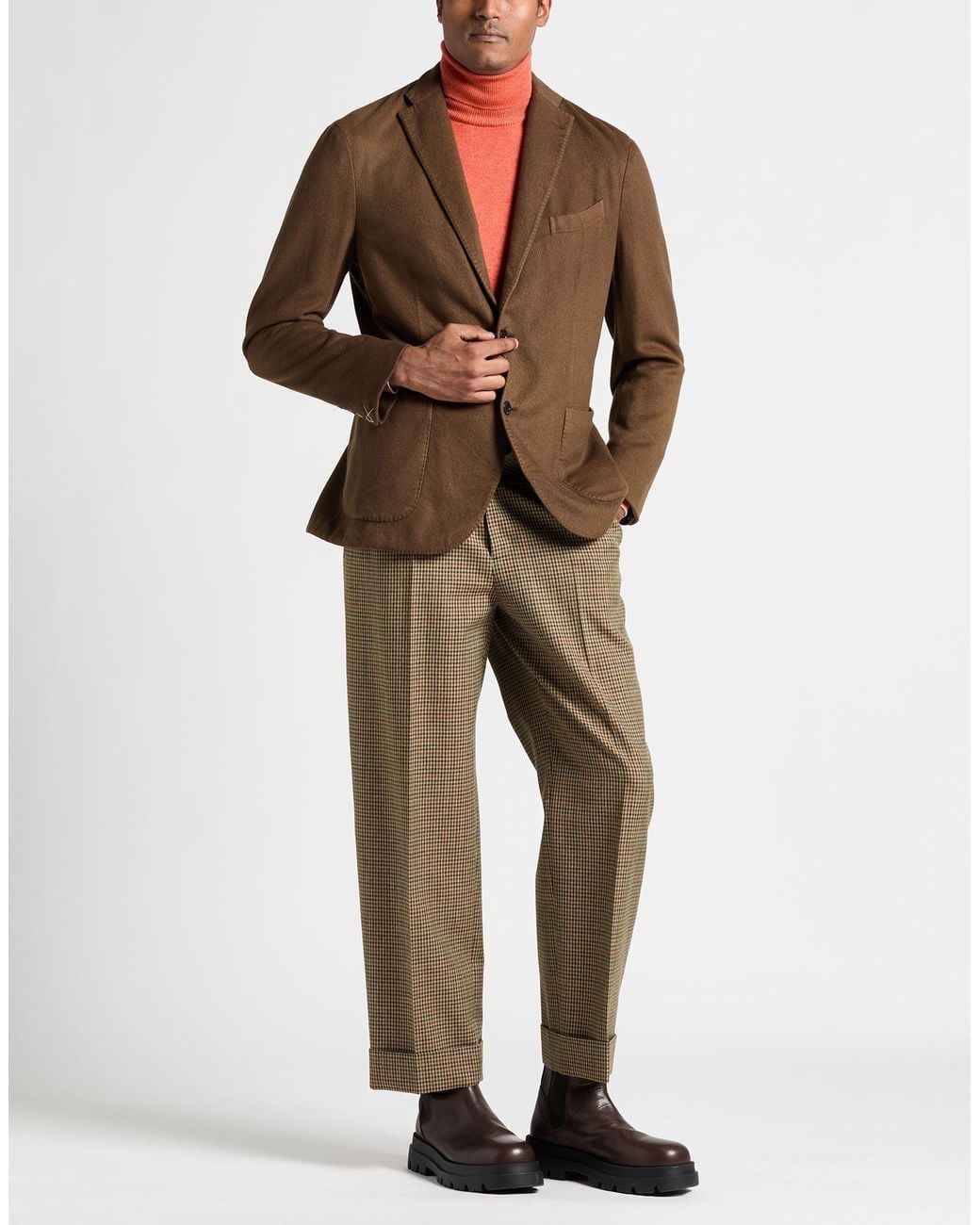 Boglioli Brown Blazer Cashmere for men