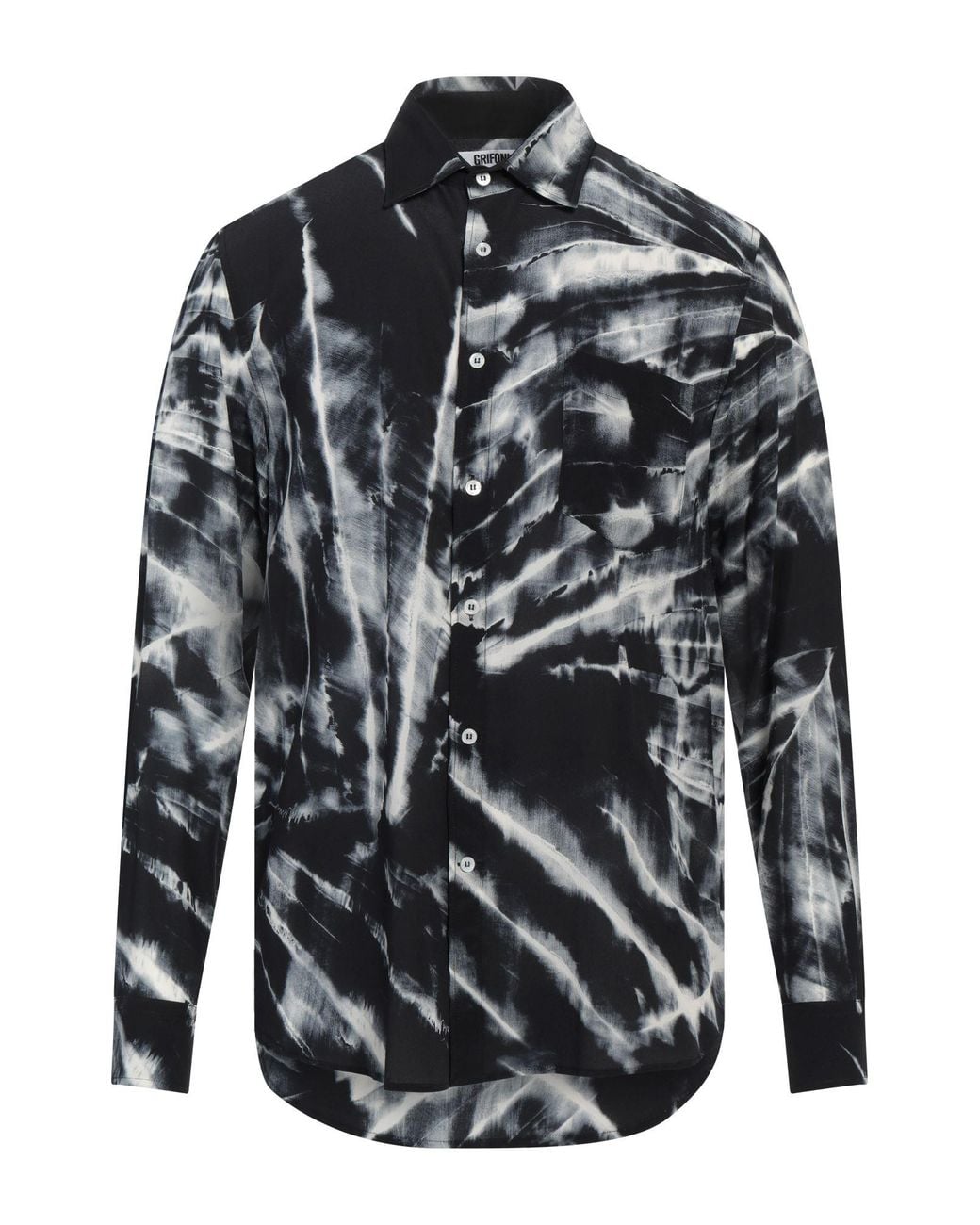Grifoni Gray Shirt Silk for men