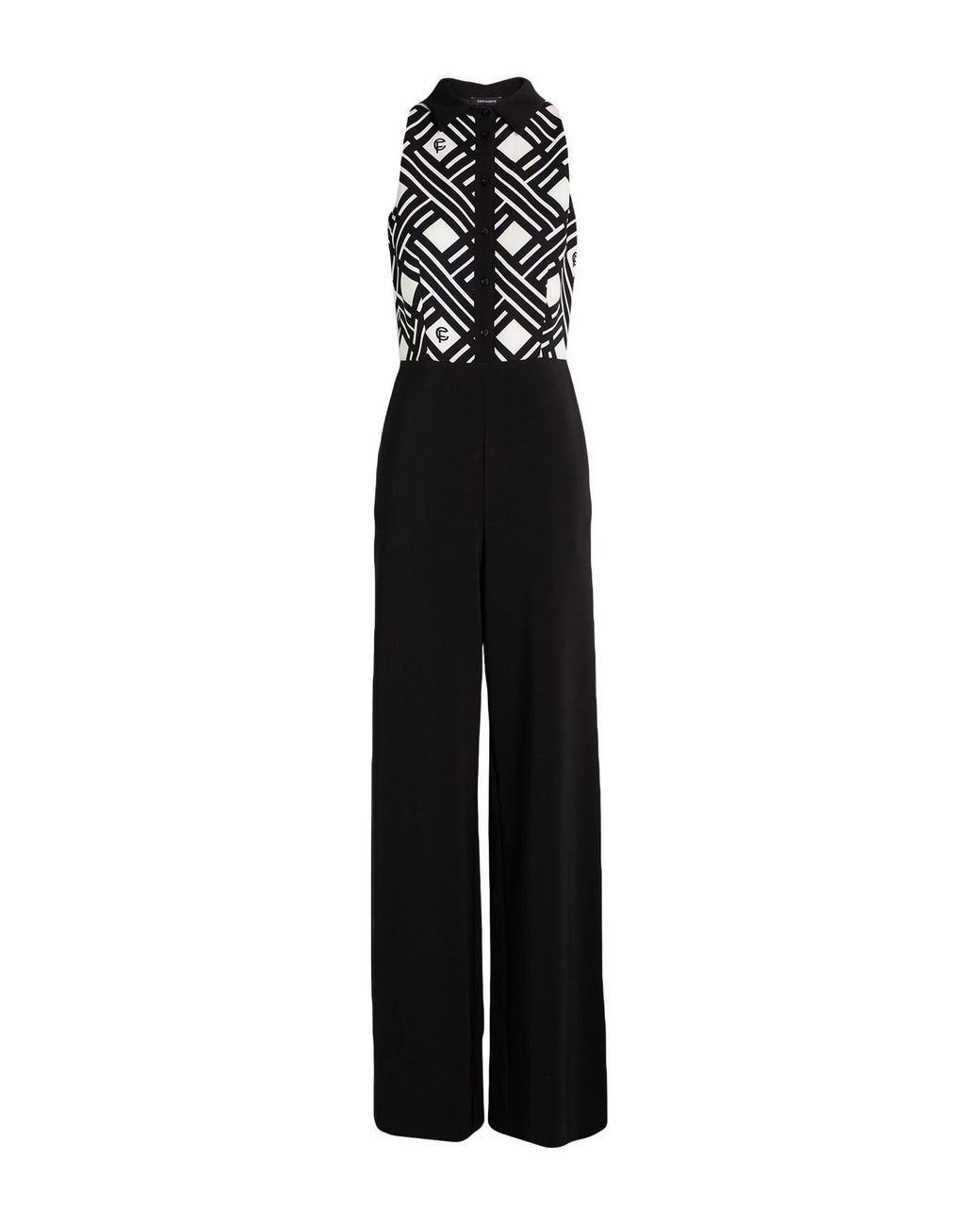 Cristinaeffe Black Jumpsuit Polyester, Elastane