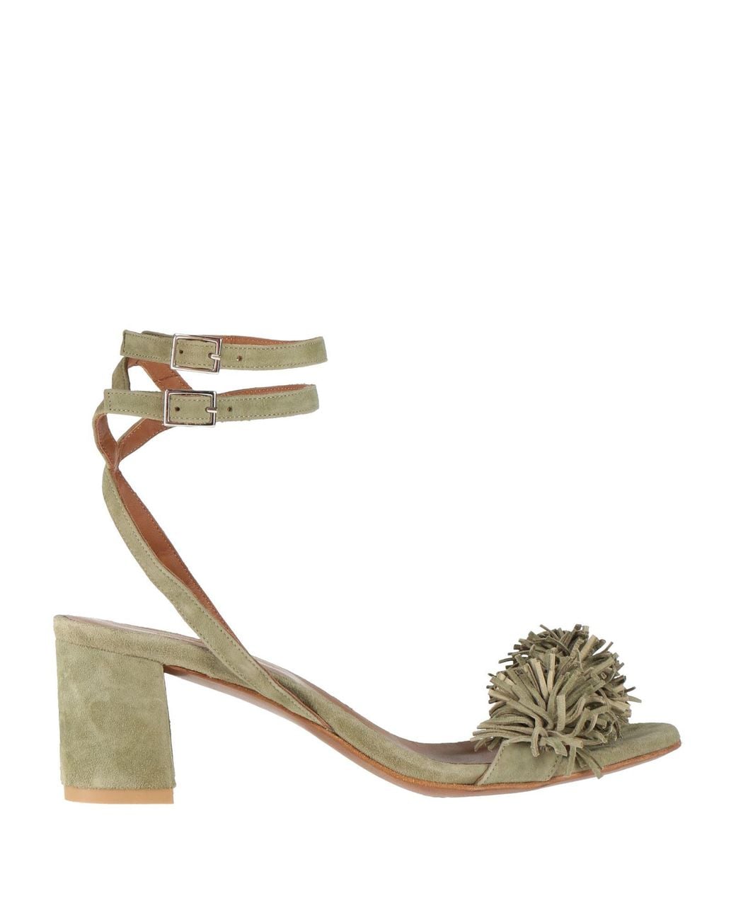 By Far Metallic Sandals Leather