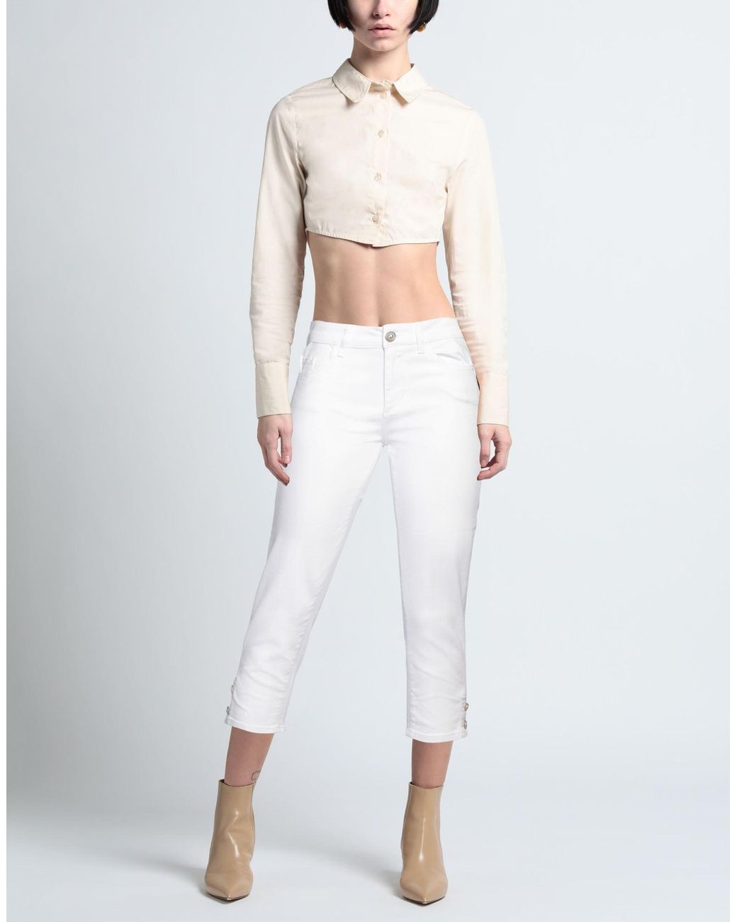 Liu Jo White Denim Cropped