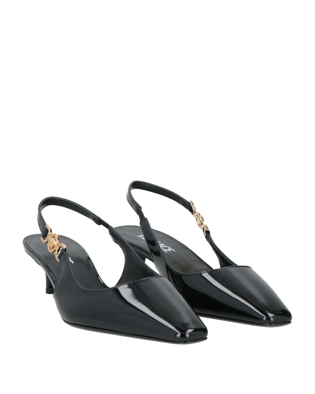 Versace Black Pumps Leather