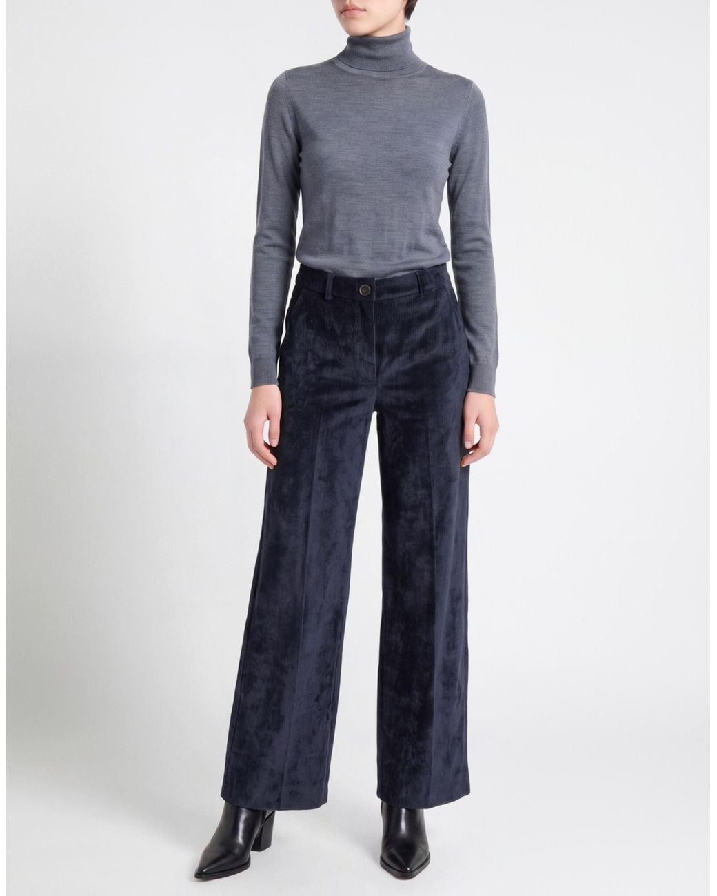 Marella Blue Be Smart Pants Viscose, Polyamide, Elastane