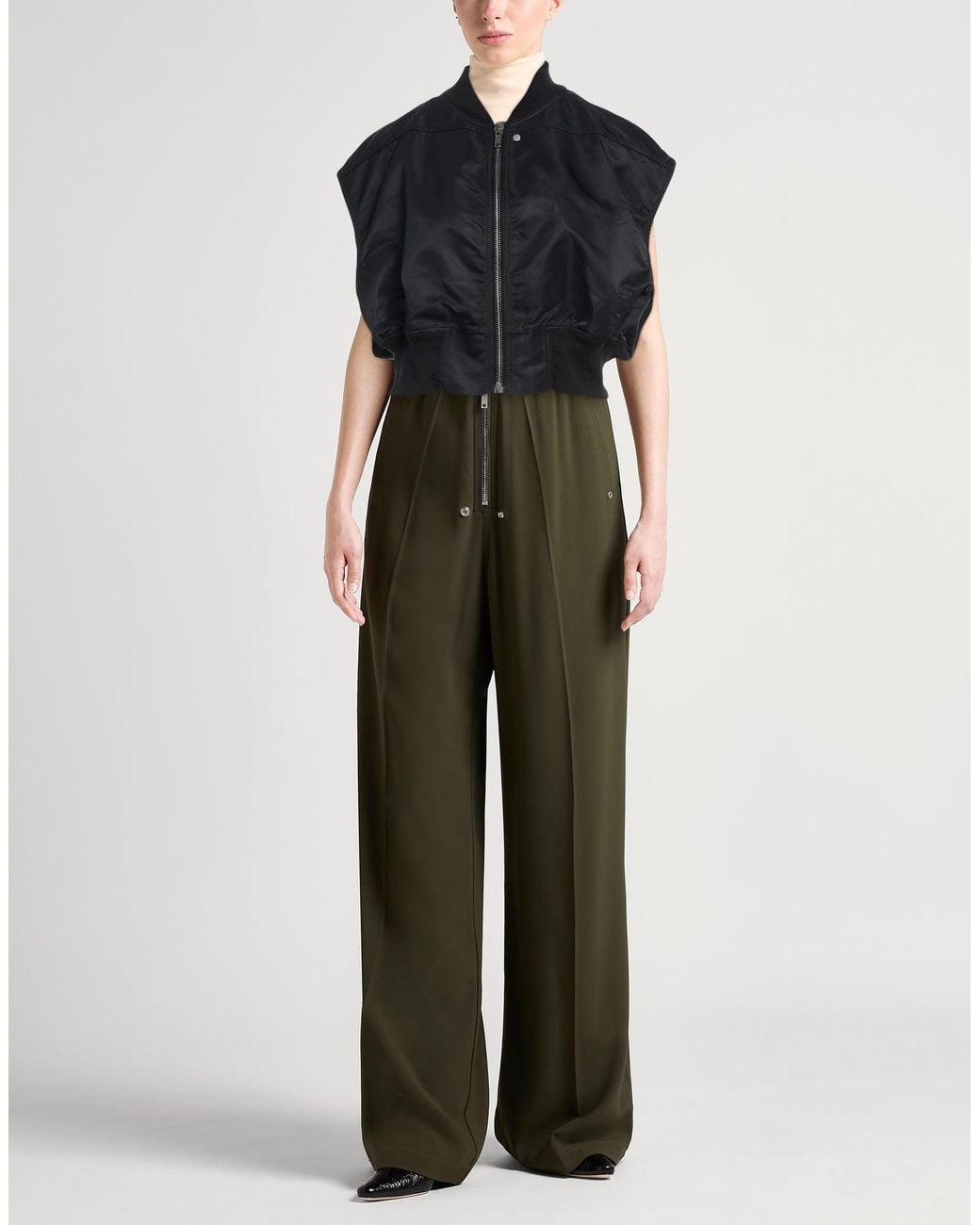 Rick Owens Blue Jacket Nylon, Cotton