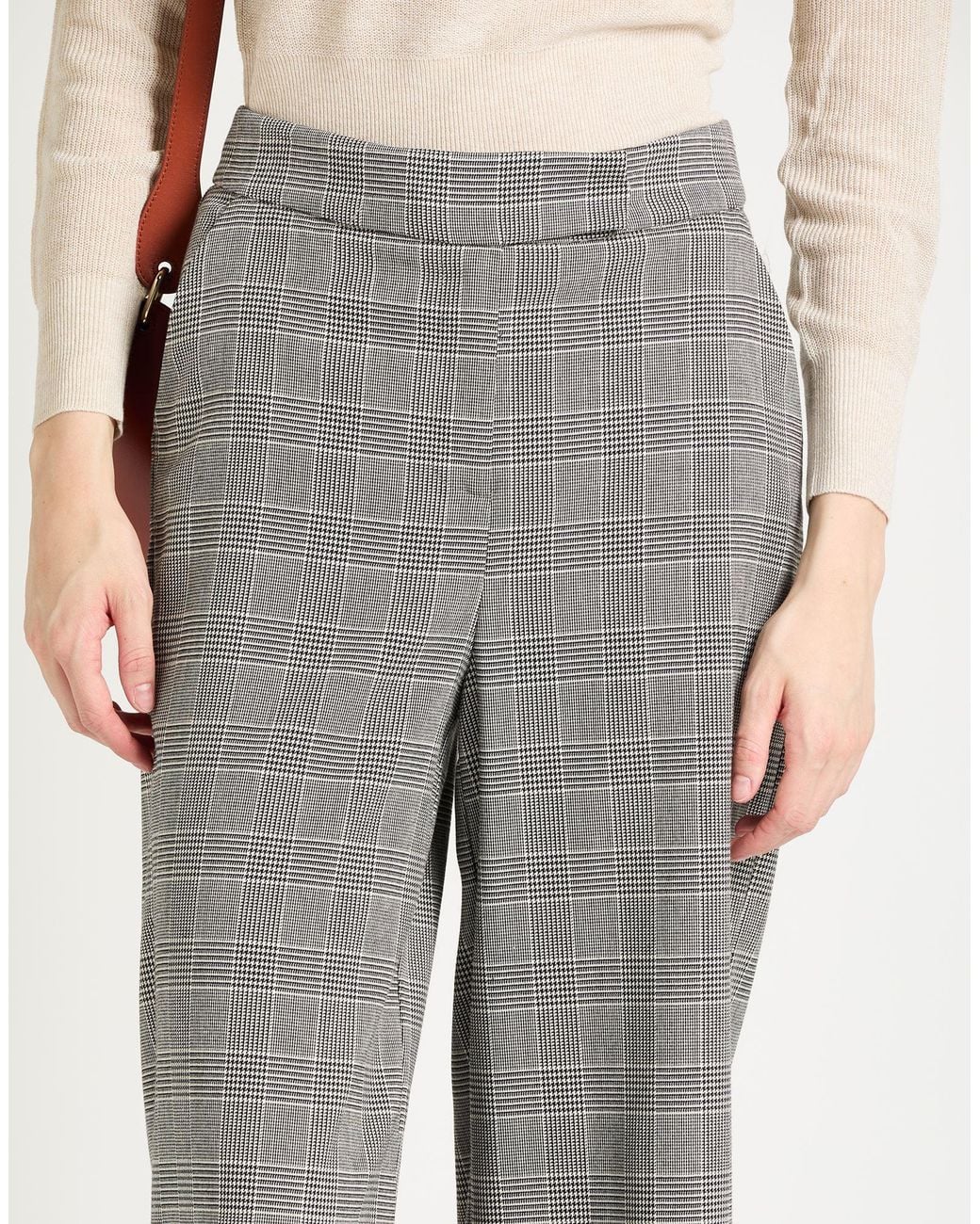 Soallure Gray Pants Polyester, Rayon, Elastane