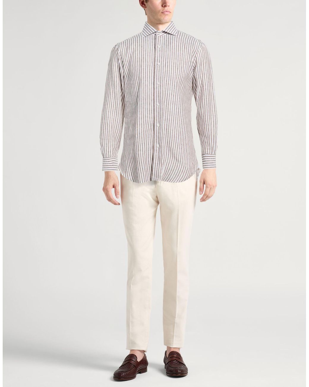 Barba Napoli White Shirt Linen for men