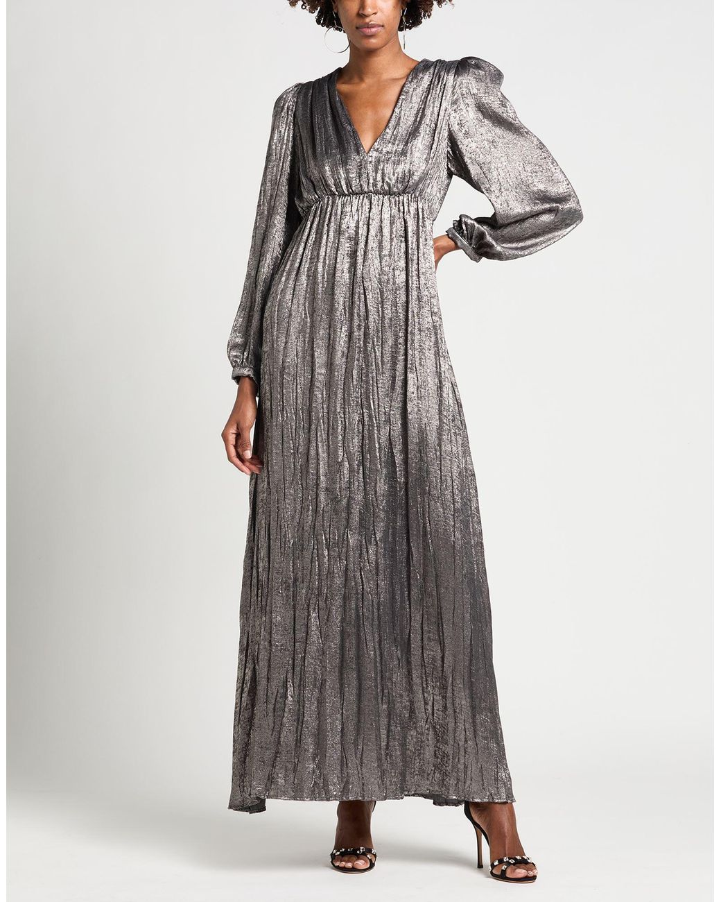Momoní Gray Maxi Dress Polyester
