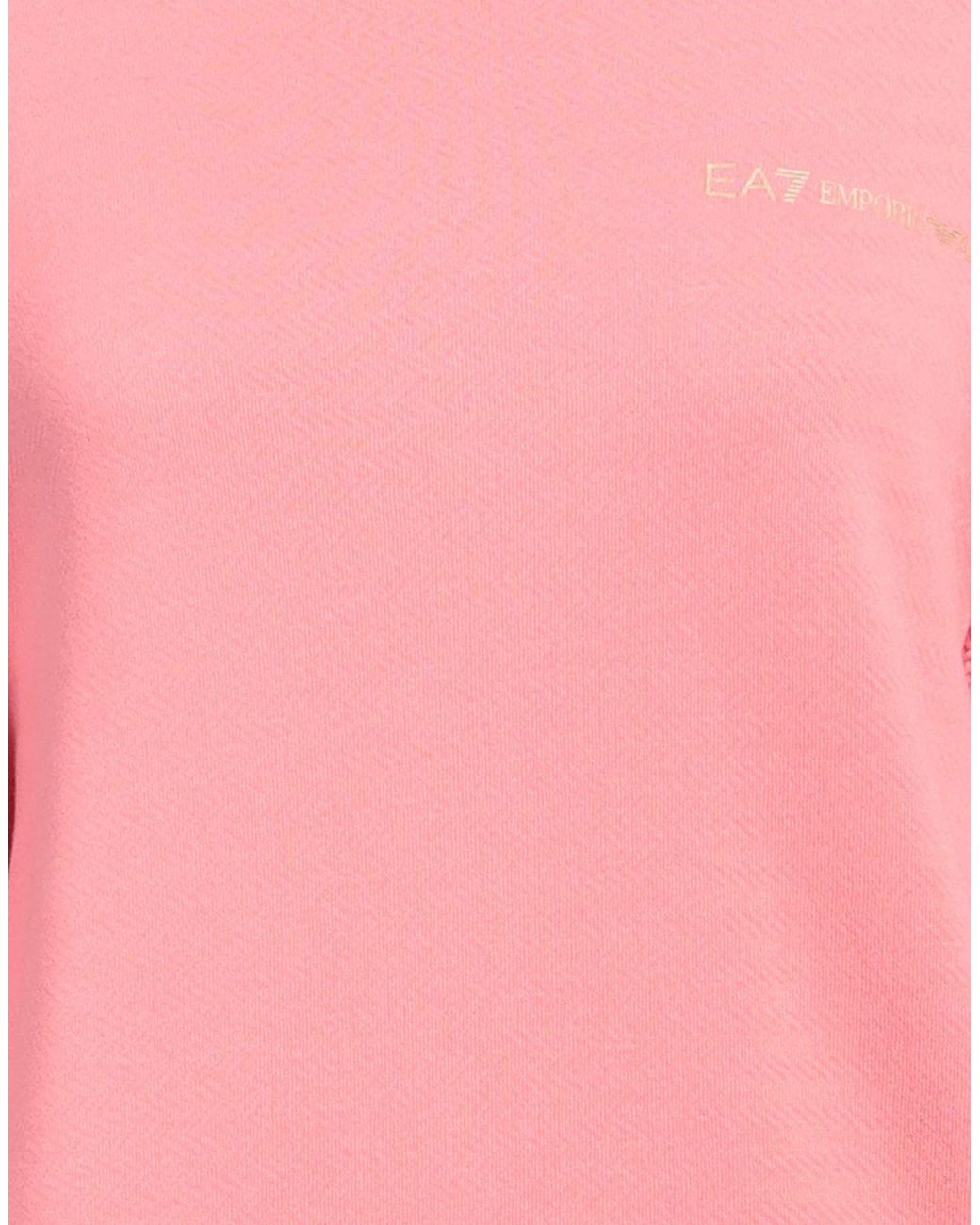 EA7 Pink Sweatshirt Cotton
