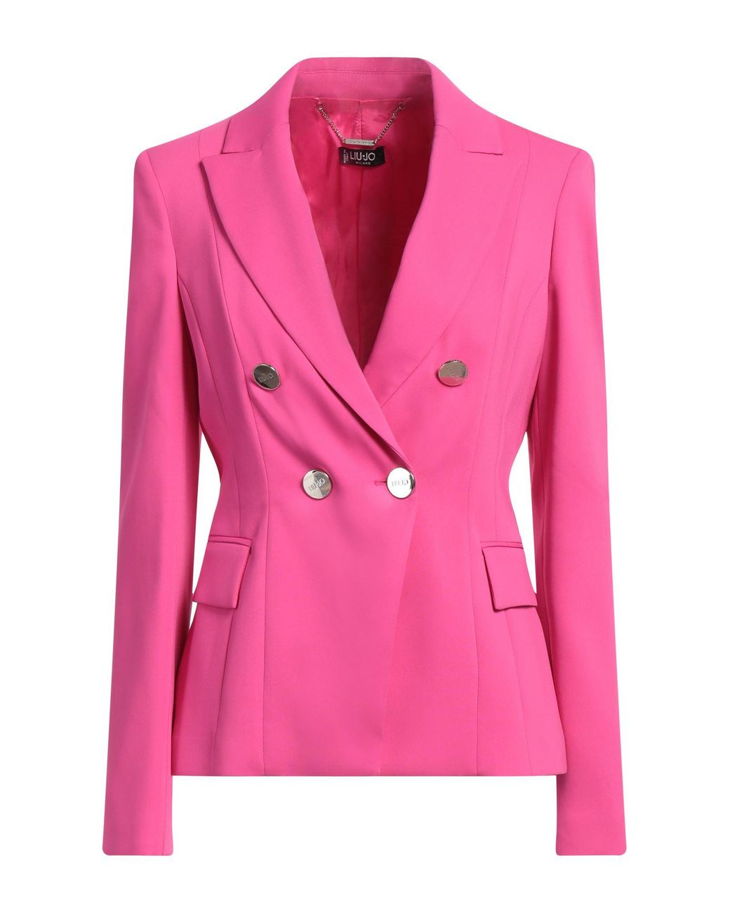 Liu Jo Pink Fuchsia Blazer Viscose, Polyester, Elastane