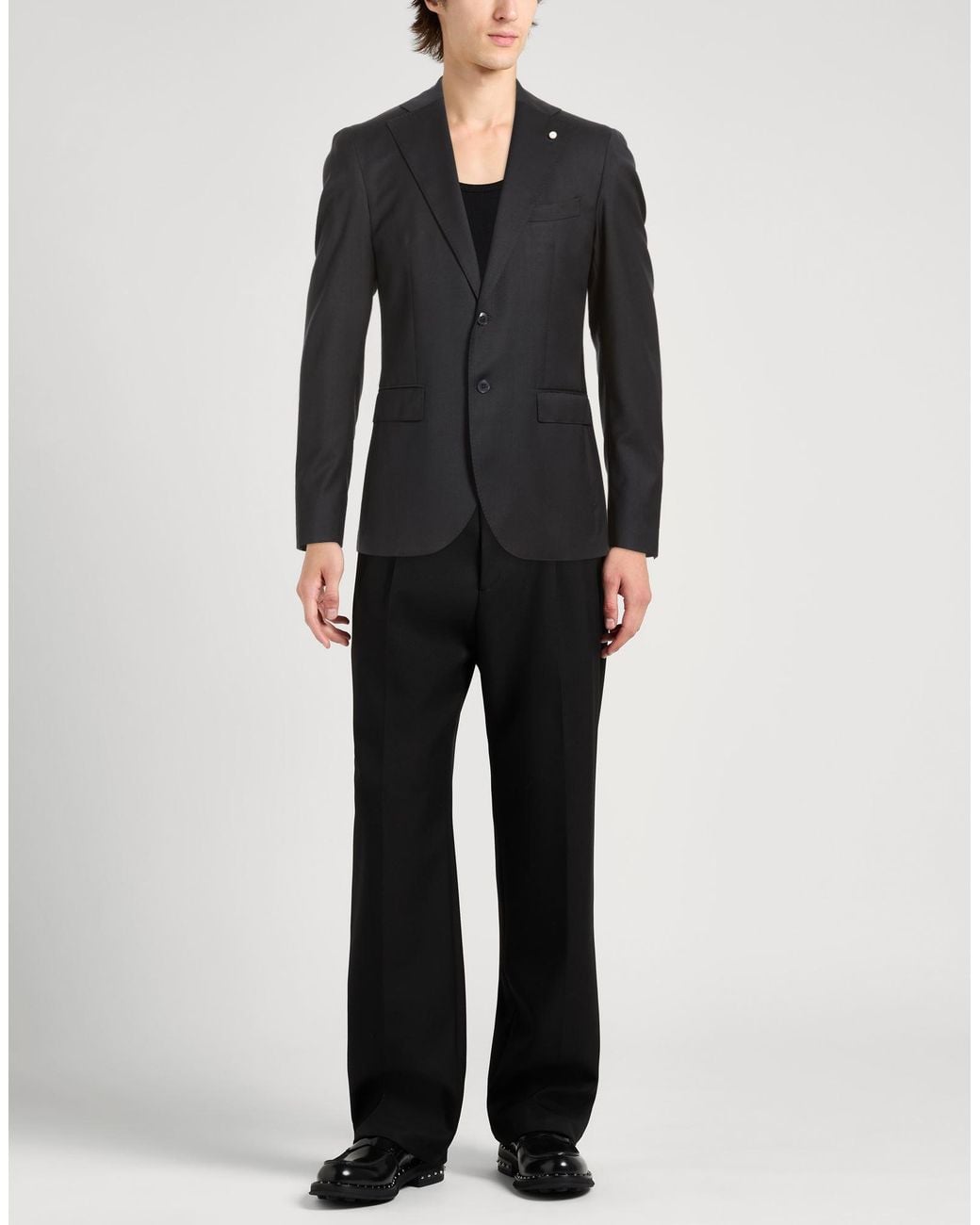 Luigi Bianchi Black Blazer Virgin Wool for men