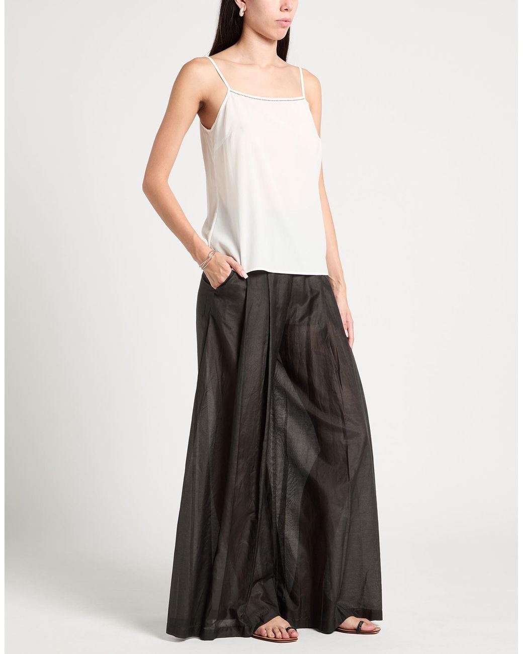 Peserico White Top Silk, Elastane
