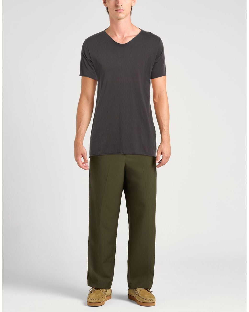 Giorgio Brato Black Charcoal T-Shirt Cotton for men