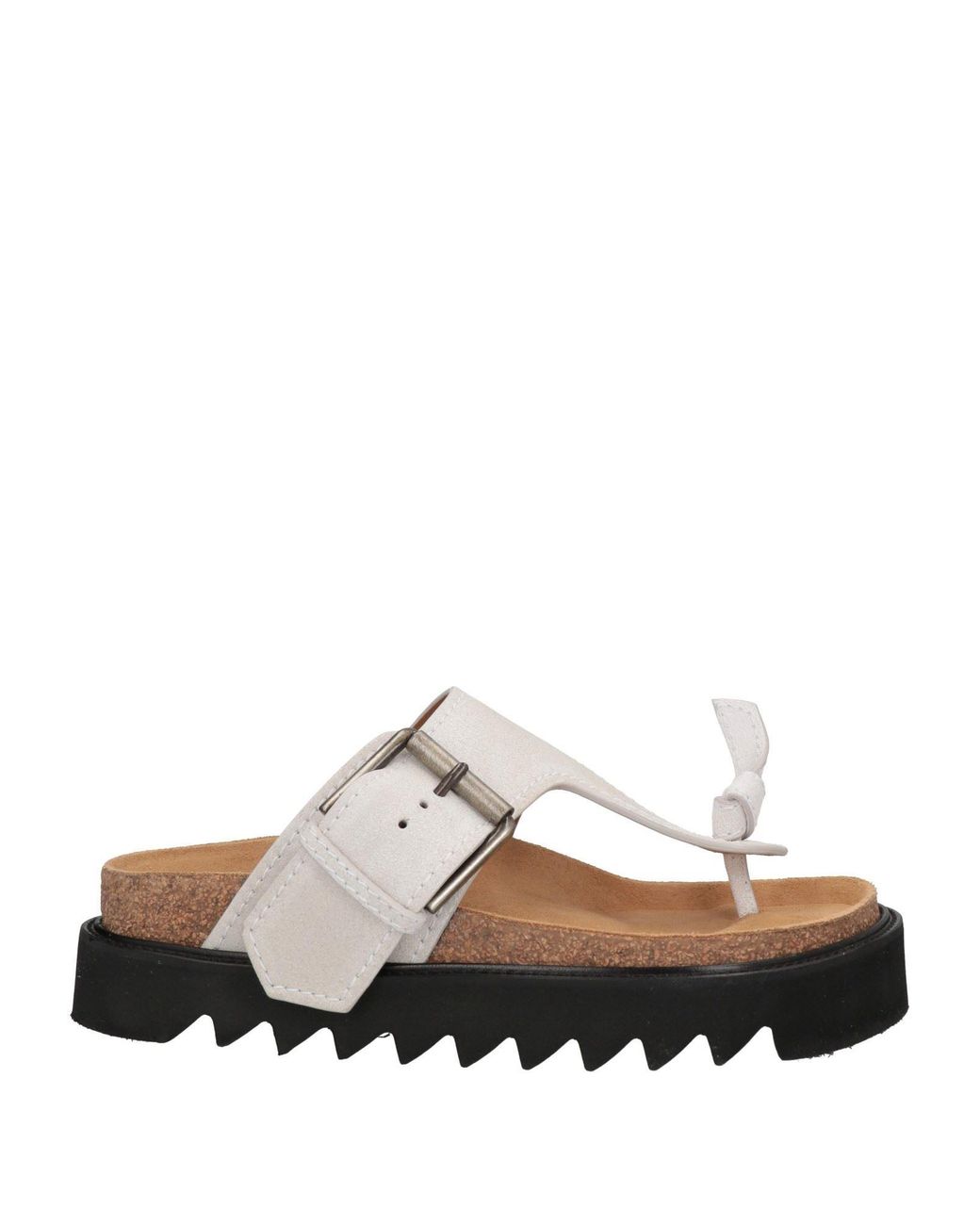 Acne White Toe Post Sandals