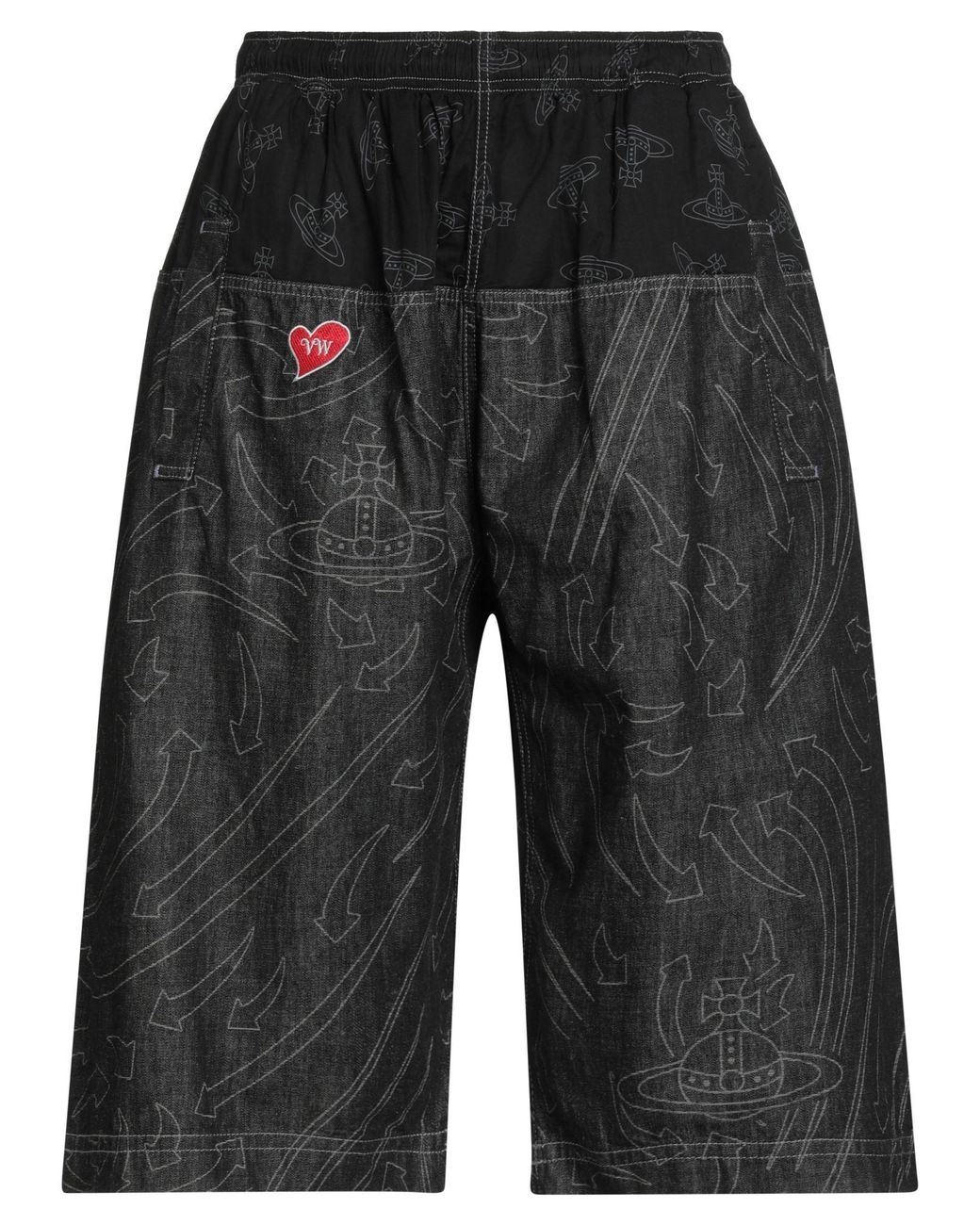 Vivienne Westwood Black Denim Shorts for men
