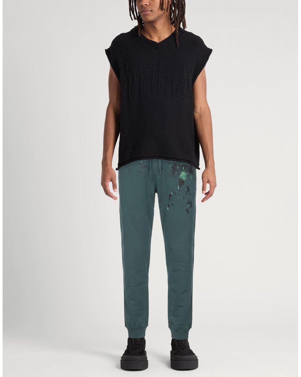 Moschino Green Pants Cotton for men