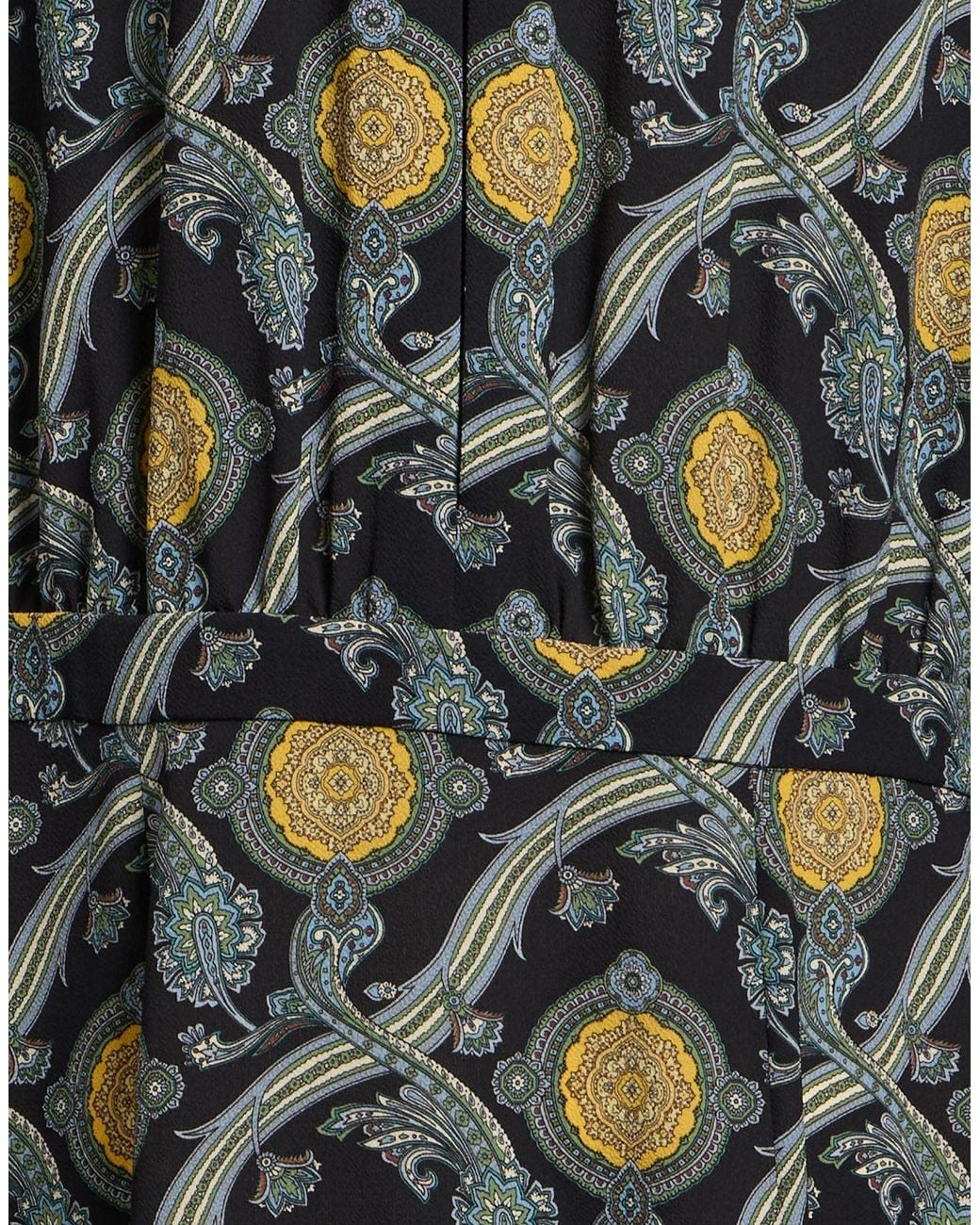Etro Black Midi Dress Polyester, Elastane