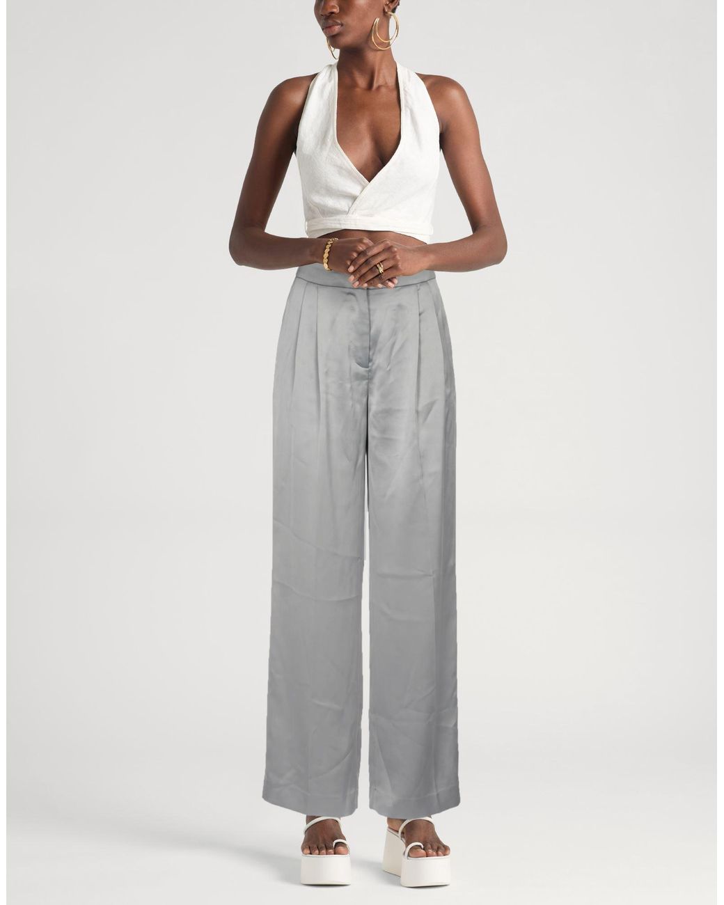 MAX&Co. Gray Pants Polyester