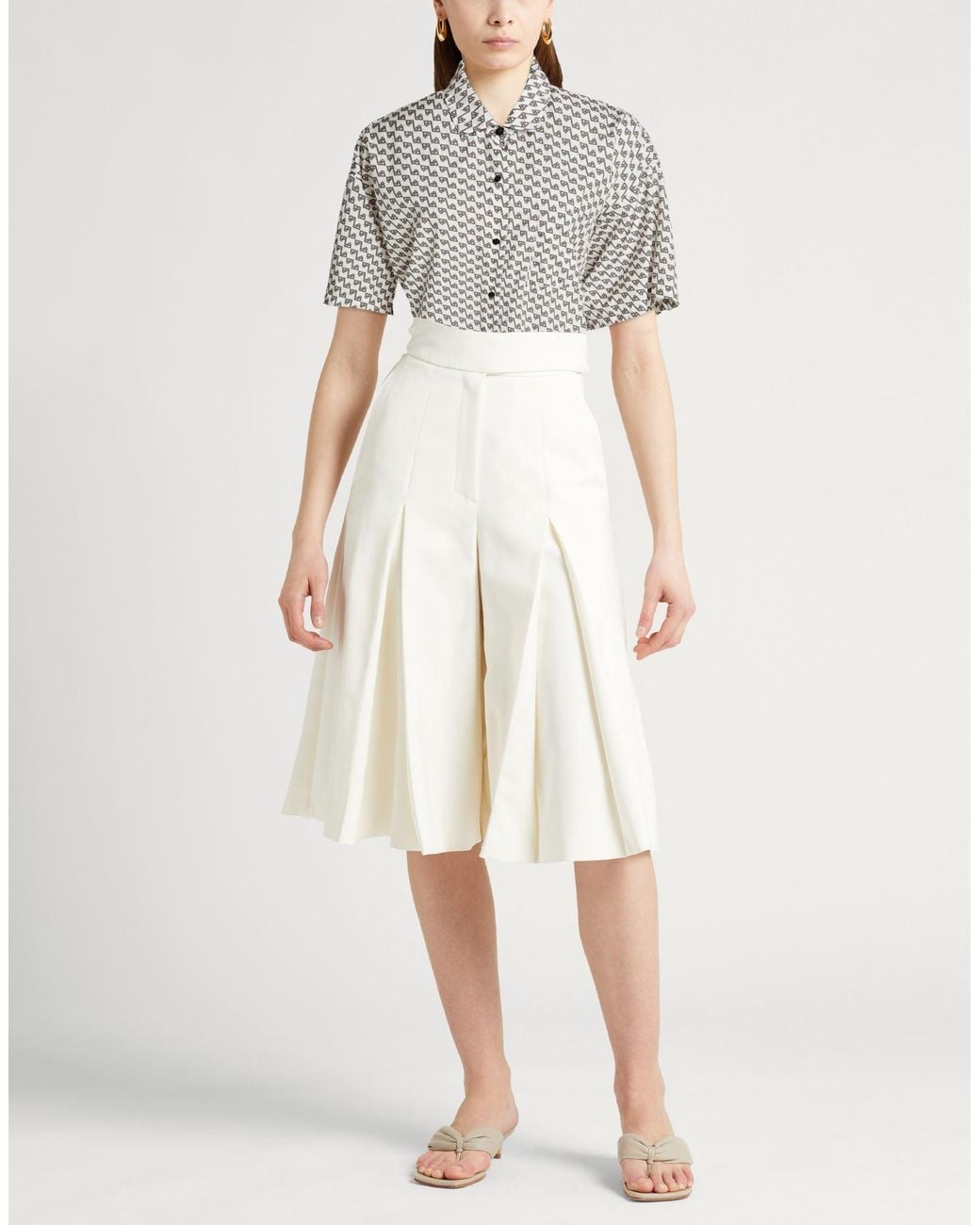 Herno Gray Ivory Shirt Polyamide