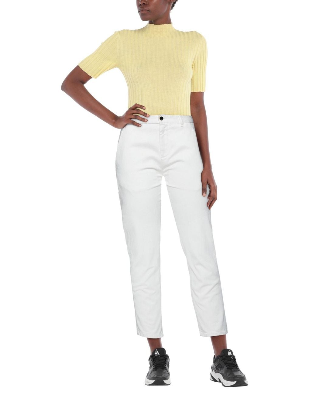 PT Torino White Denim Trousers