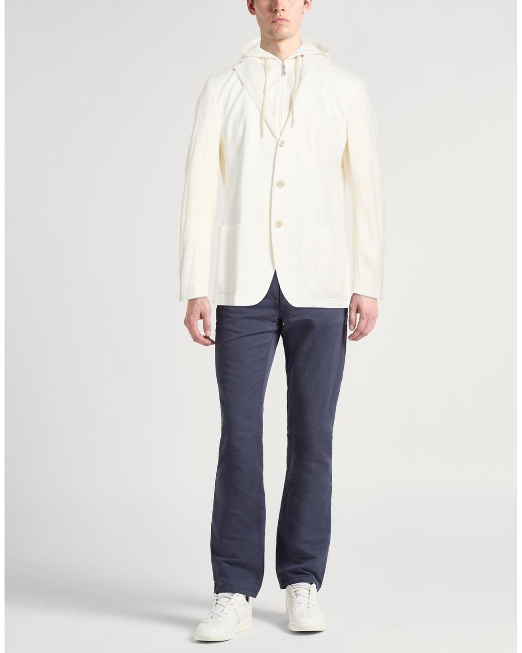 Americana Eleventy de hombre de color White