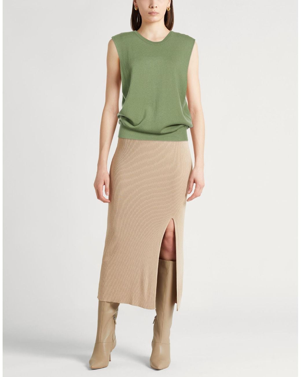 Jil Sander Green Sweater Cashmere