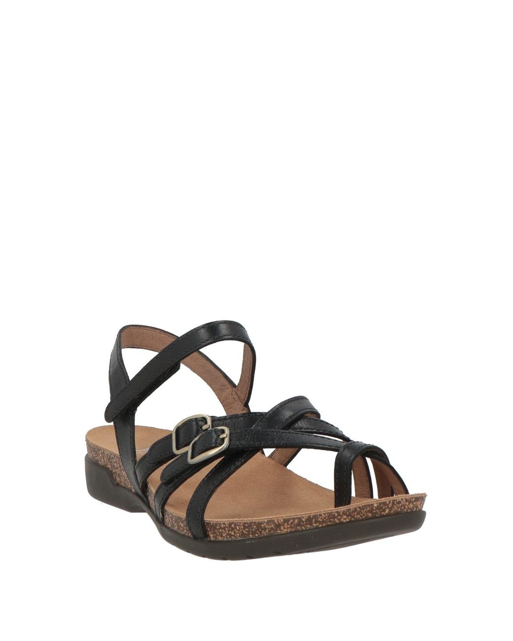 Dansko Black Thong Sandal Leather