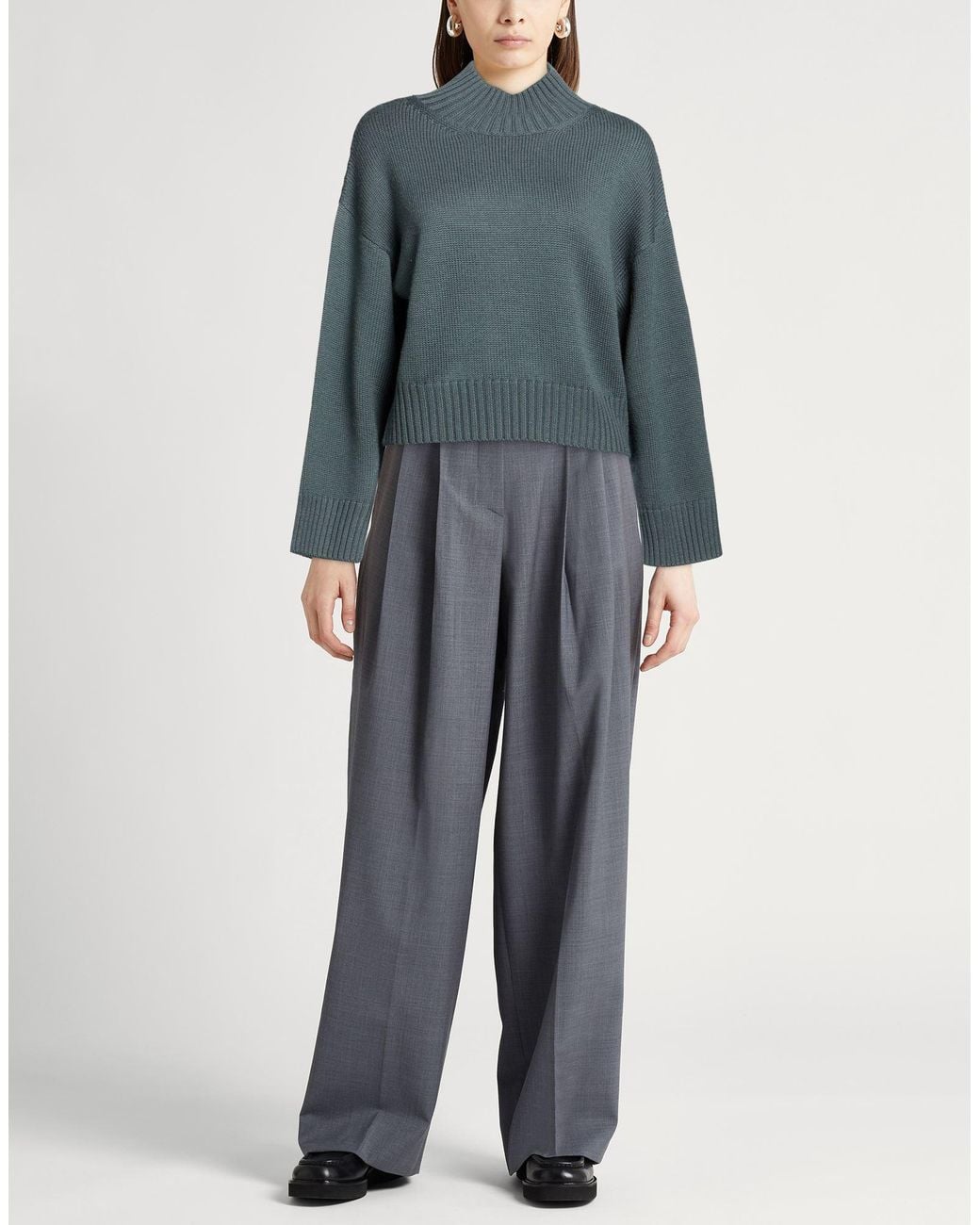 Fabiana Filippi Blue Turtleneck Virgin Wool