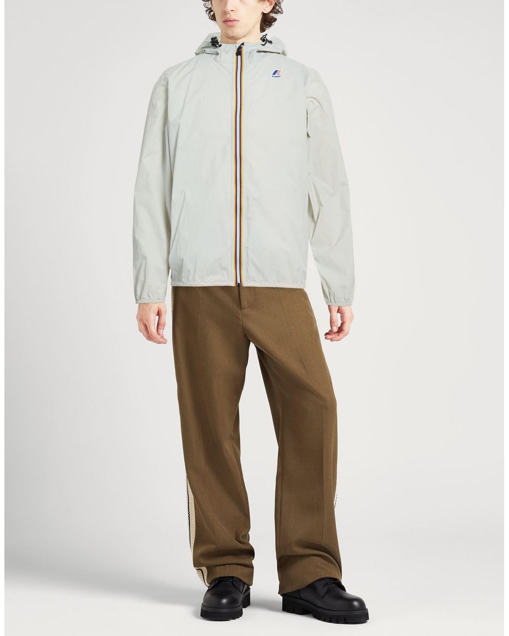 K-Way Gray Le Vrai 4.0 Claude Light Jacket Polyamide for men