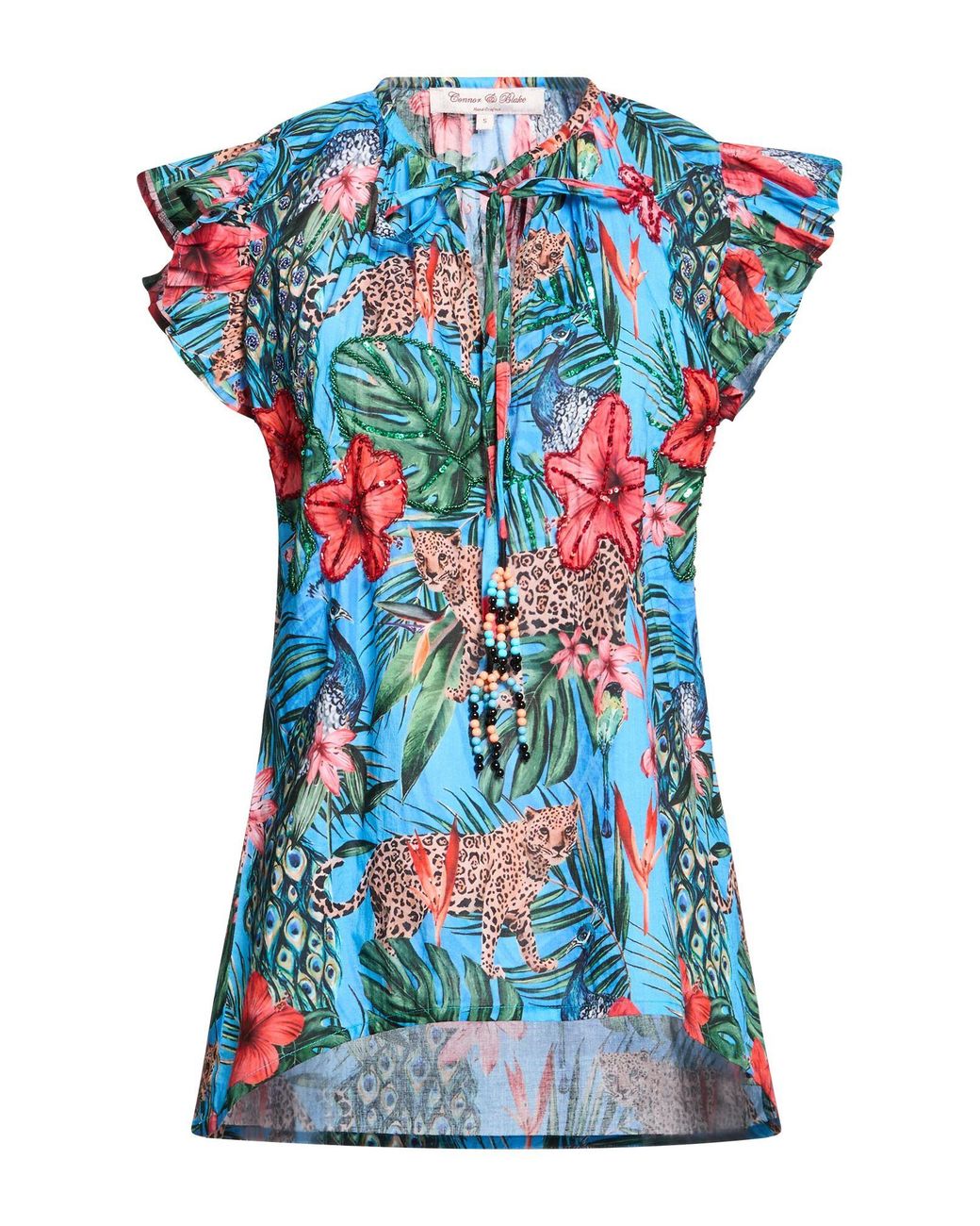 CONNOR & BLAKE Blue Azure Top Cotton