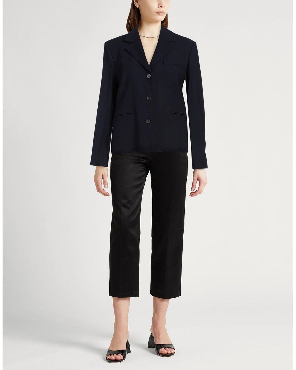 Totême  Blue Blazer Viscose, Wool, Elastane