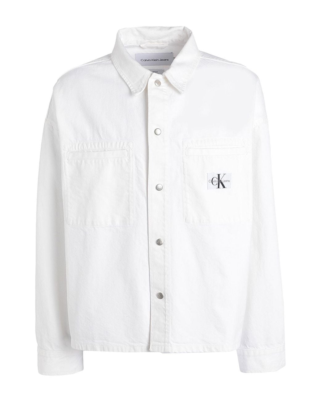 Calvin Klein White Denim Shirt for men