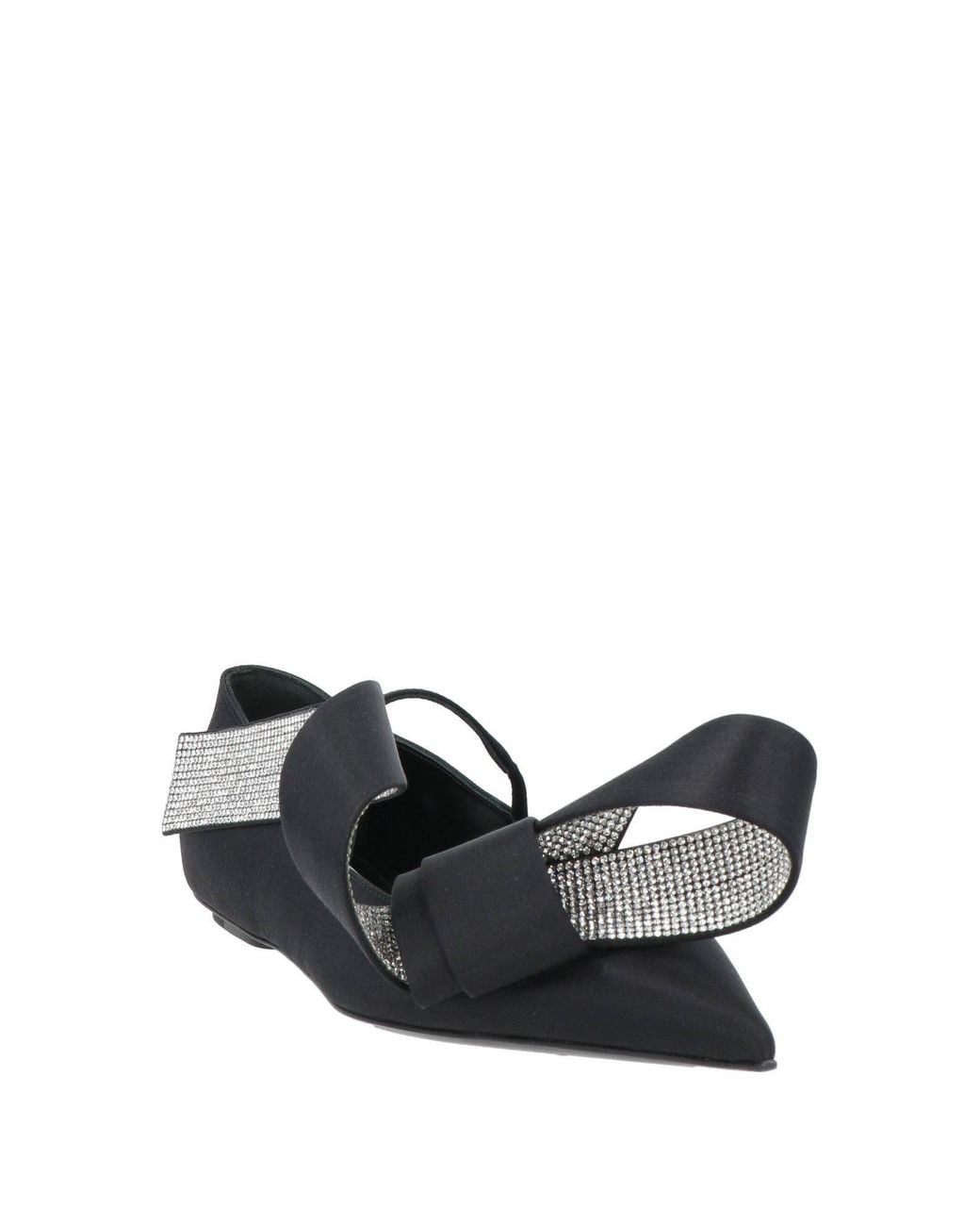 Sergio Rossi Black Ballet Flats Textile Fibers