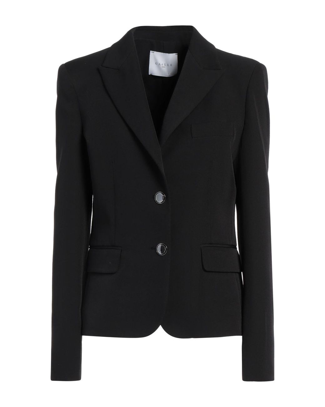 Gaelle Paris Black Blazer Polyester, Elastane