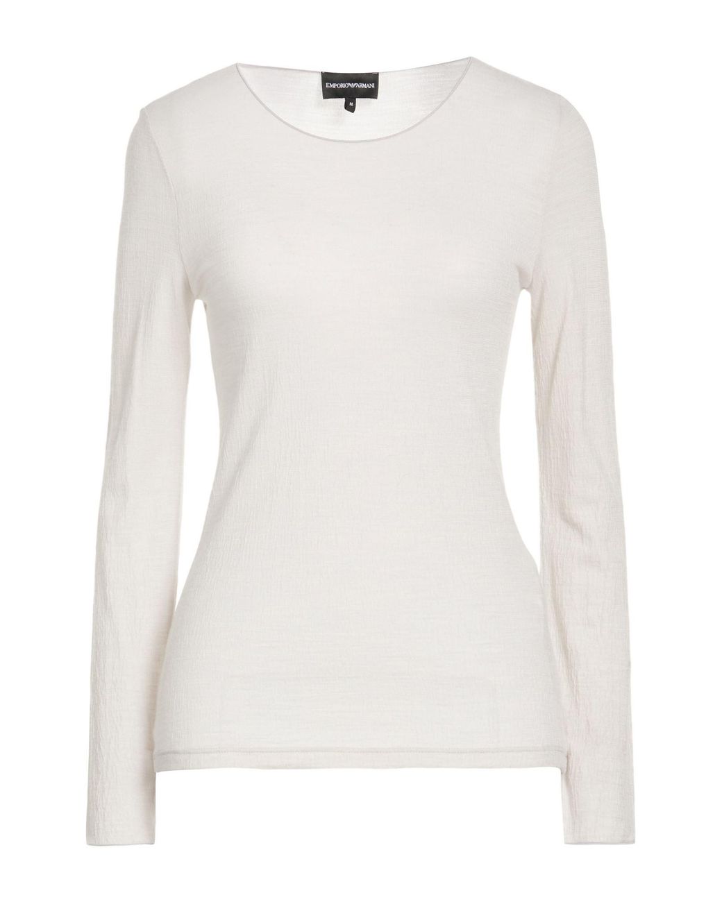 Emporio Armani White T-Shirt Wool, Polyamide
